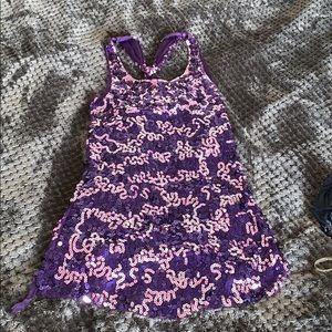 Purple sequins tank top